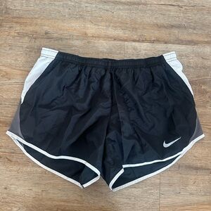 Nike Black and White DriFit Tempo Athletic Shorts